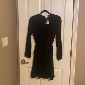 Gap black wrap dress